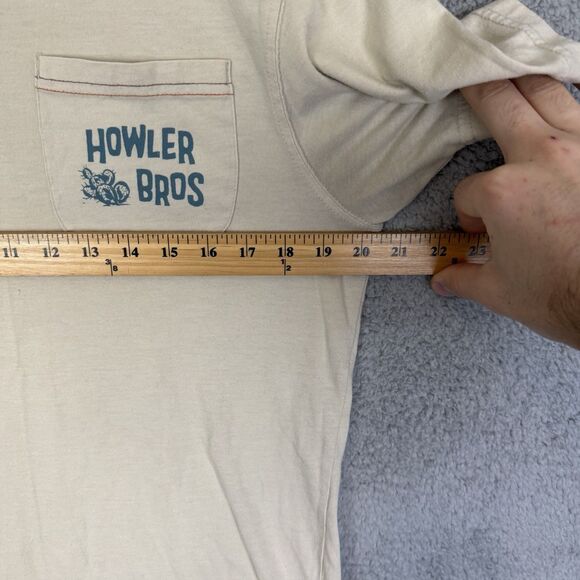 Howler Bros Shirt Mens Medium Beige Graphic Tee Short Sleeve Paradise - Picture 4 of 7